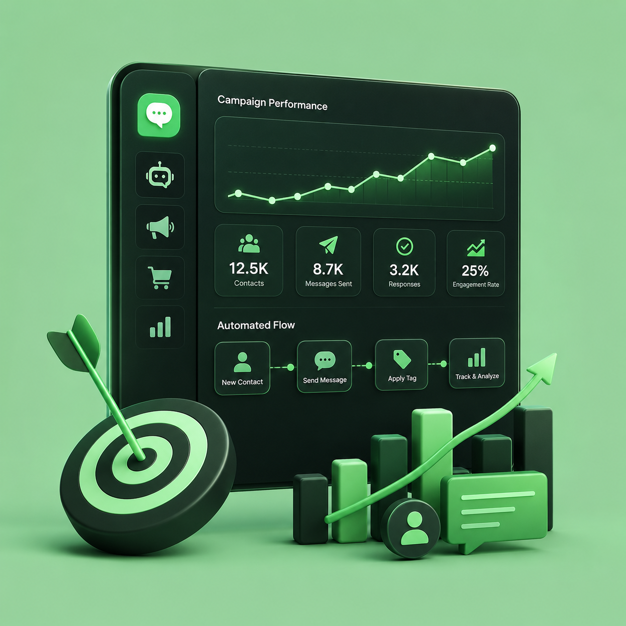 Campaign performance and customer engagement dashboard